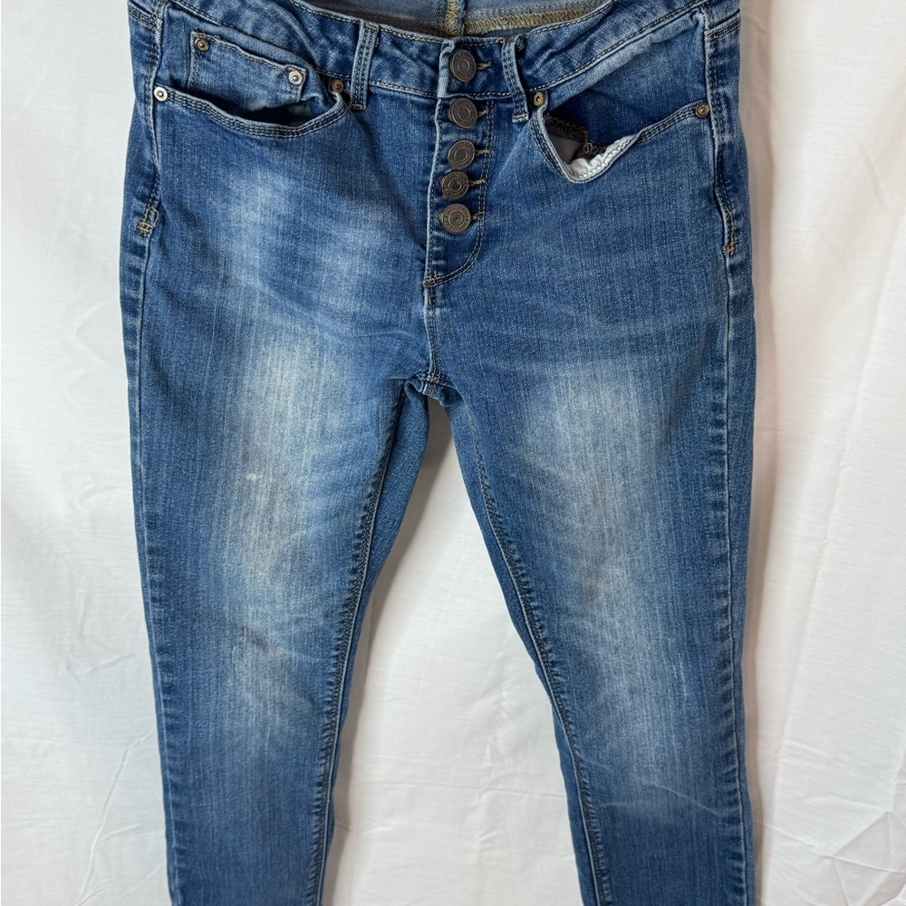 Indigo Rein Classic Denim Button-Fly Jeans